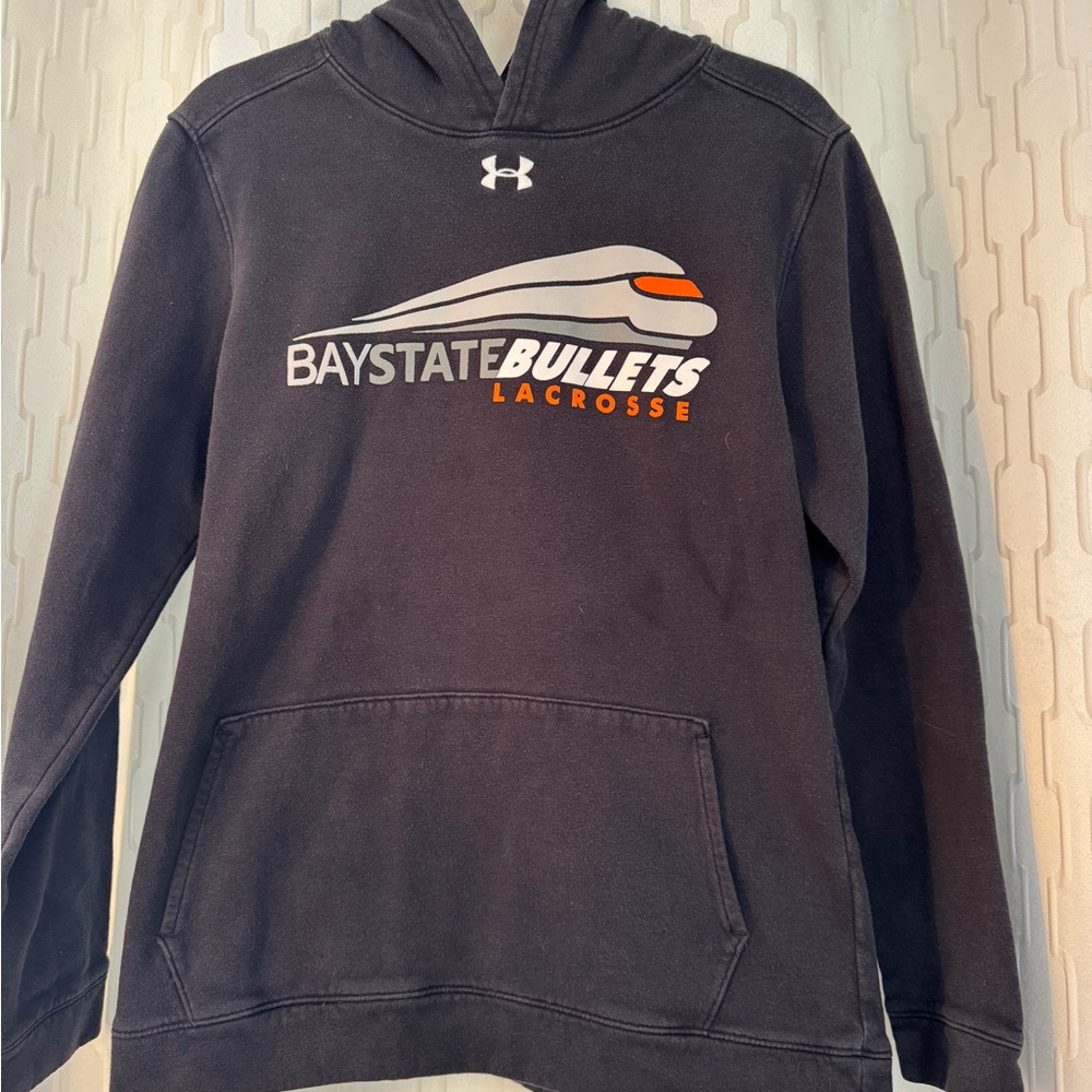Under Armour Black Baystate Bullets Lacrosse Sweatshirt-Size YXL